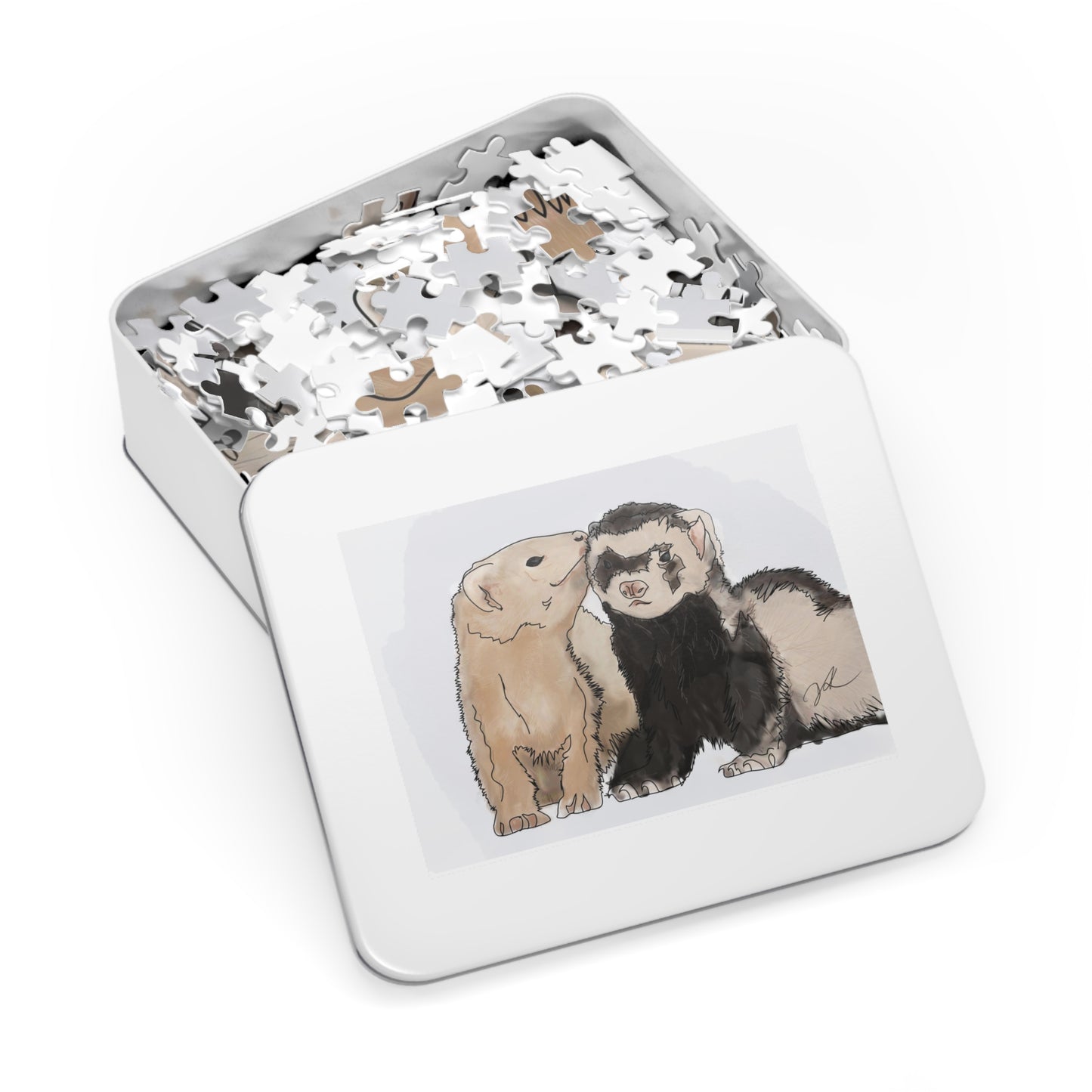 Ferret Kisses - Jigsaw Puzzle (30, 110, 252, 500,1000-Piece)