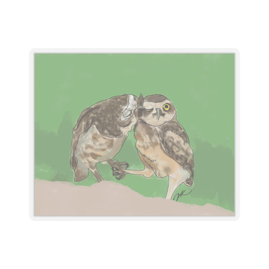 Kissing Owls - Kiss-Cut Stickers