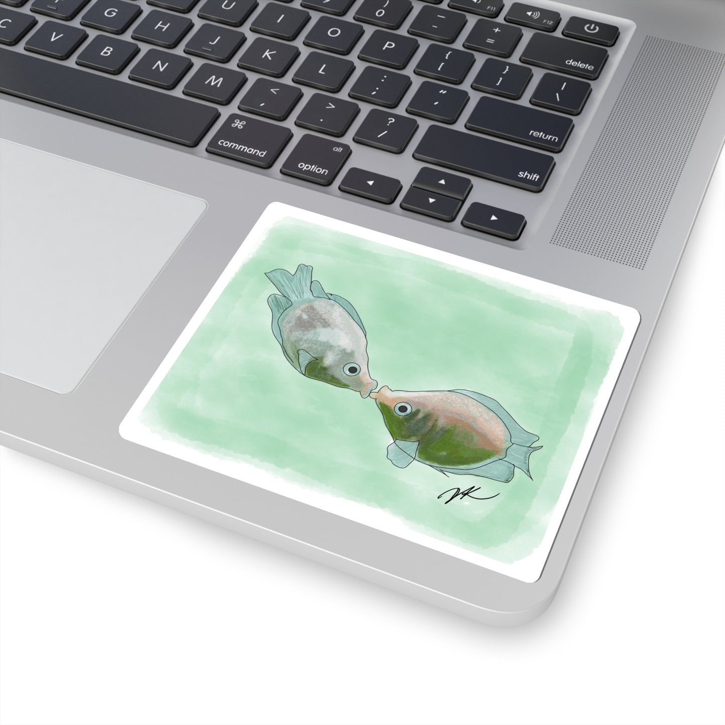 Fish Kissing - Kiss-Cut Stickers
