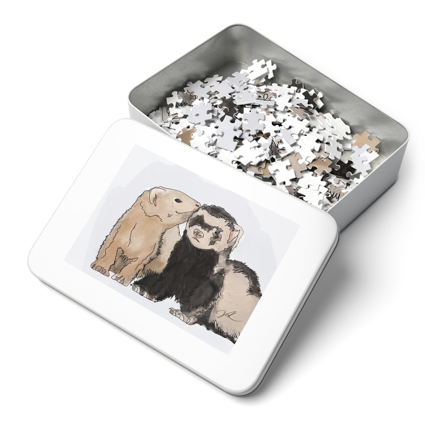 Ferret Kisses - Jigsaw Puzzle (30, 110, 252, 500,1000-Piece)