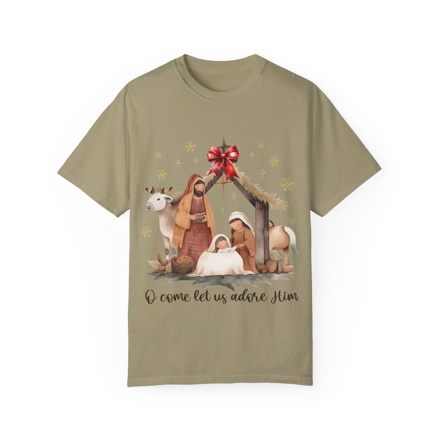 Oh come let us adore Him Garment-Dyed T-shirt