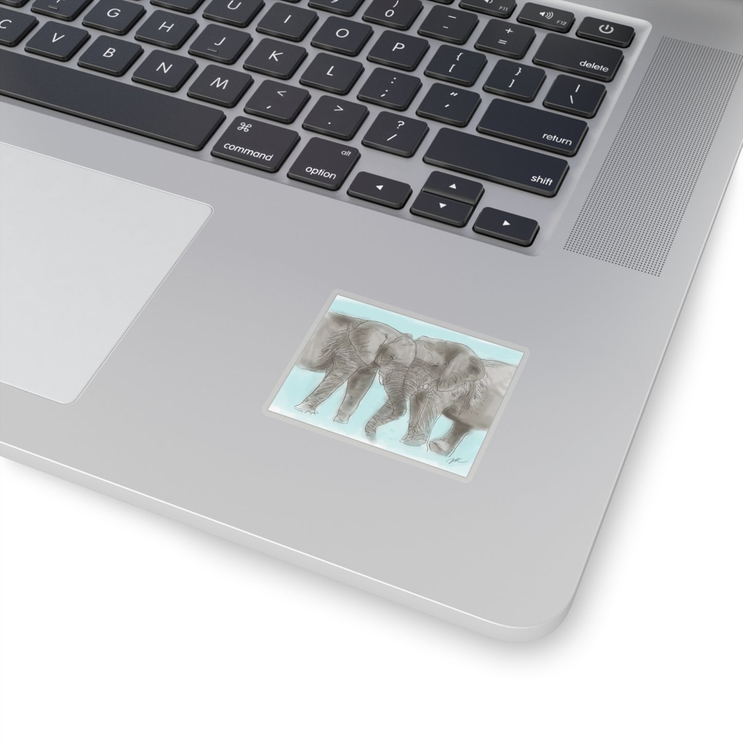Elephant Kissing - Kiss-Cut Stickers