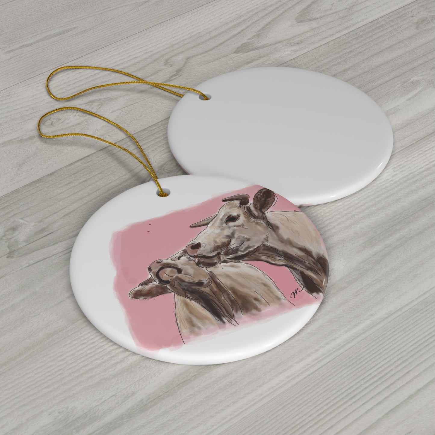 Cow Kisses - Ceramic Ornament, 1-Pack