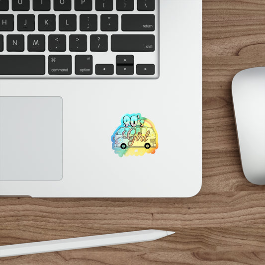 90's Girl Holographic Die-cut Stickers