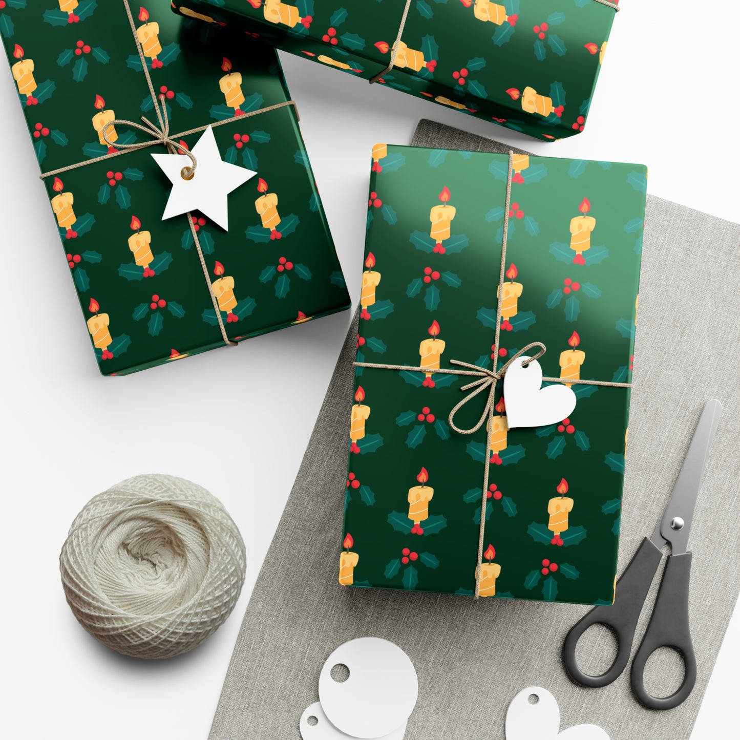 Candle Gift Wrap Papers