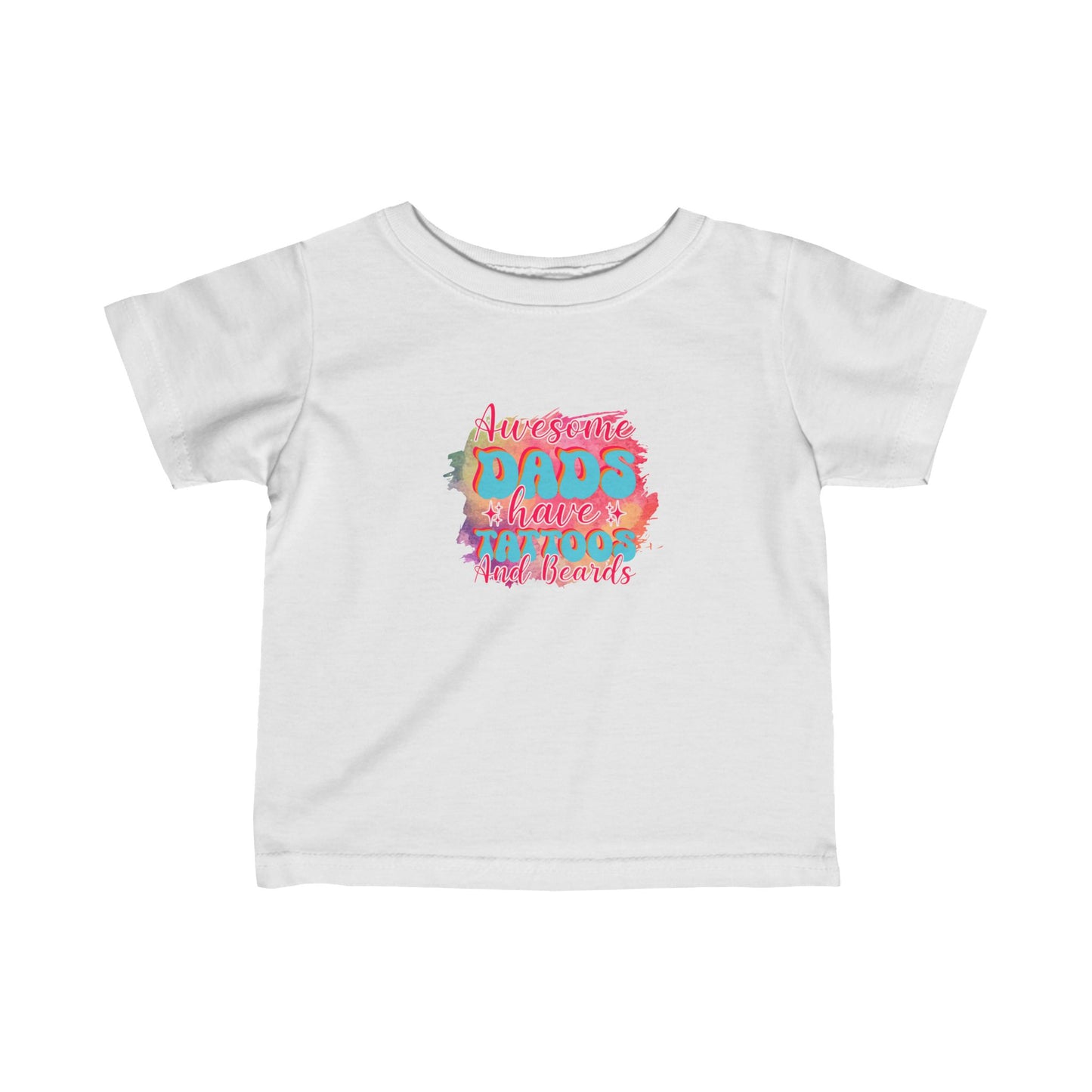 Infant Girl Tattoo and Beard Dads Fine Jersey Tee