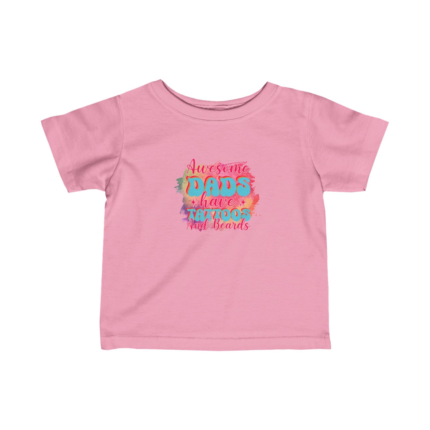 Infant Girl Tattoo and Beard Dads Fine Jersey Tee