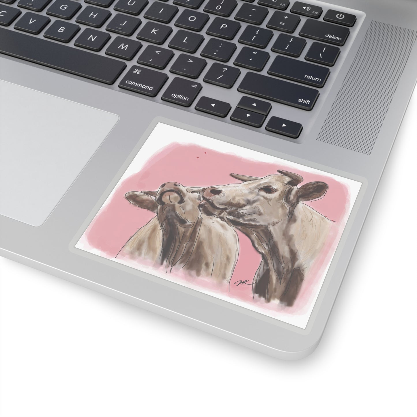 Cows Kissing - Kiss-Cut Stickers