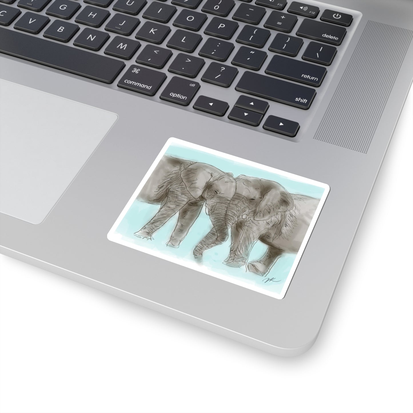 Elephant Kissing - Kiss-Cut Stickers