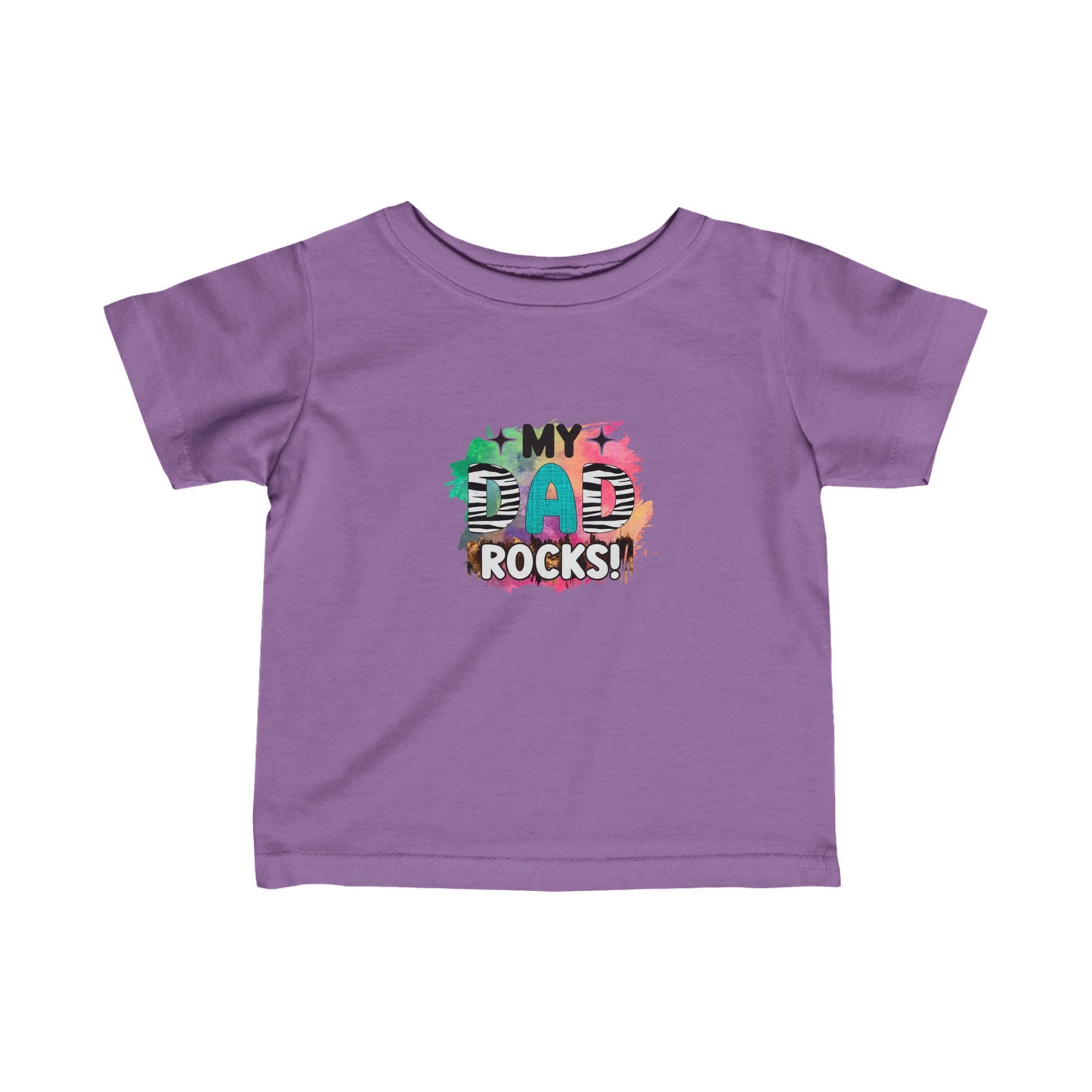 Infant Girl Dad Rocks! Fine Jersey Tee