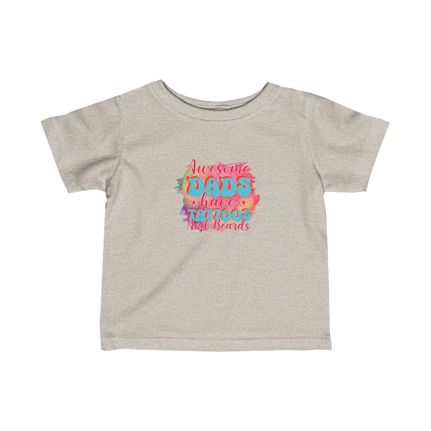 Infant Girl Tattoo and Beard Dads Fine Jersey Tee