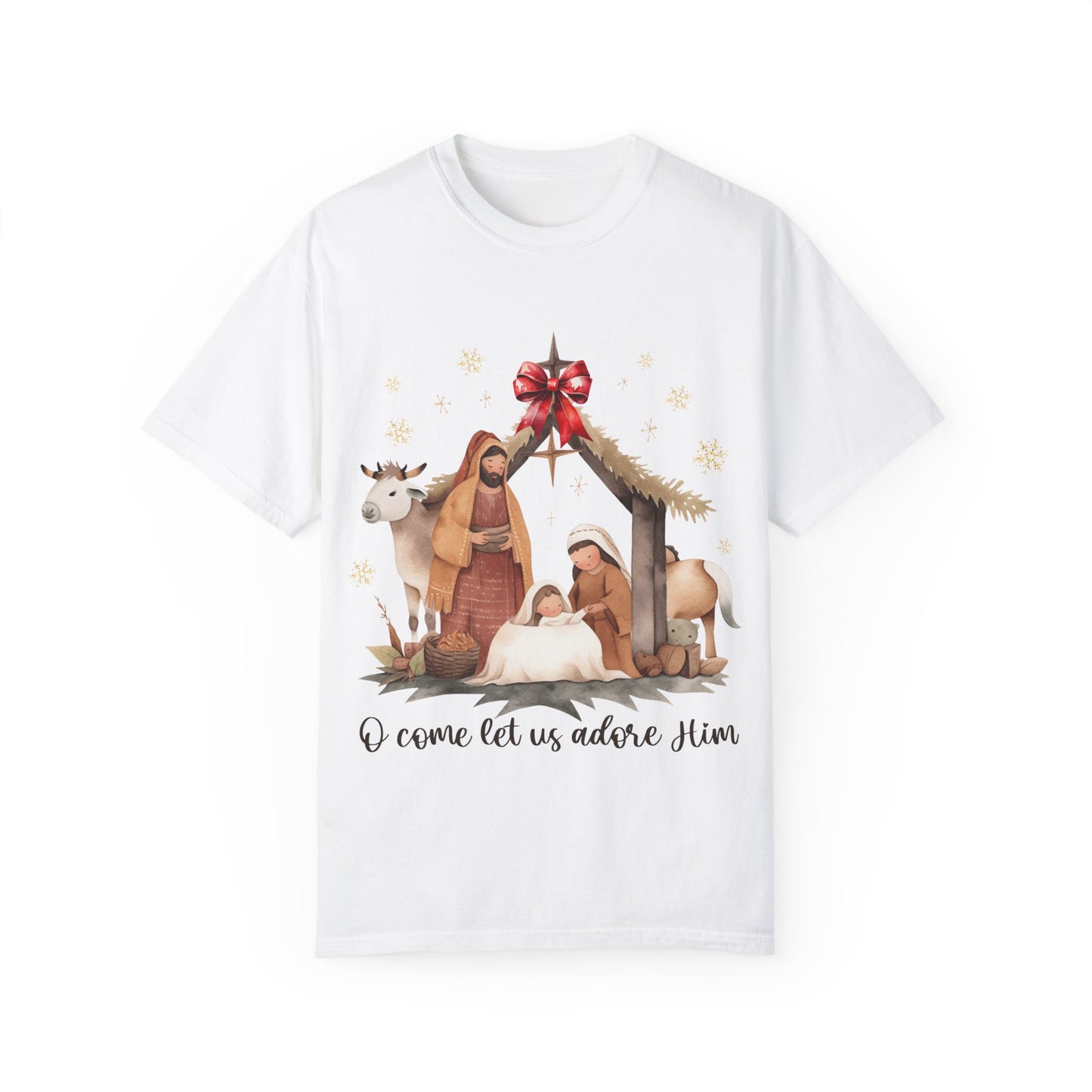 Oh come let us adore Him Garment-Dyed T-shirt