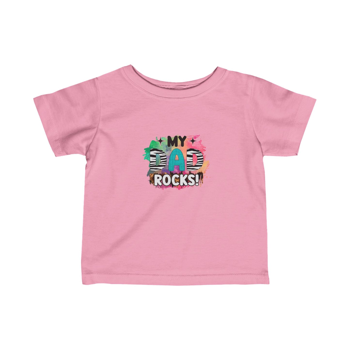 Infant Girl Dad Rocks! Fine Jersey Tee