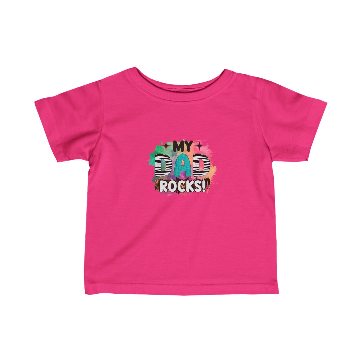 Infant Girl Dad Rocks! Fine Jersey Tee