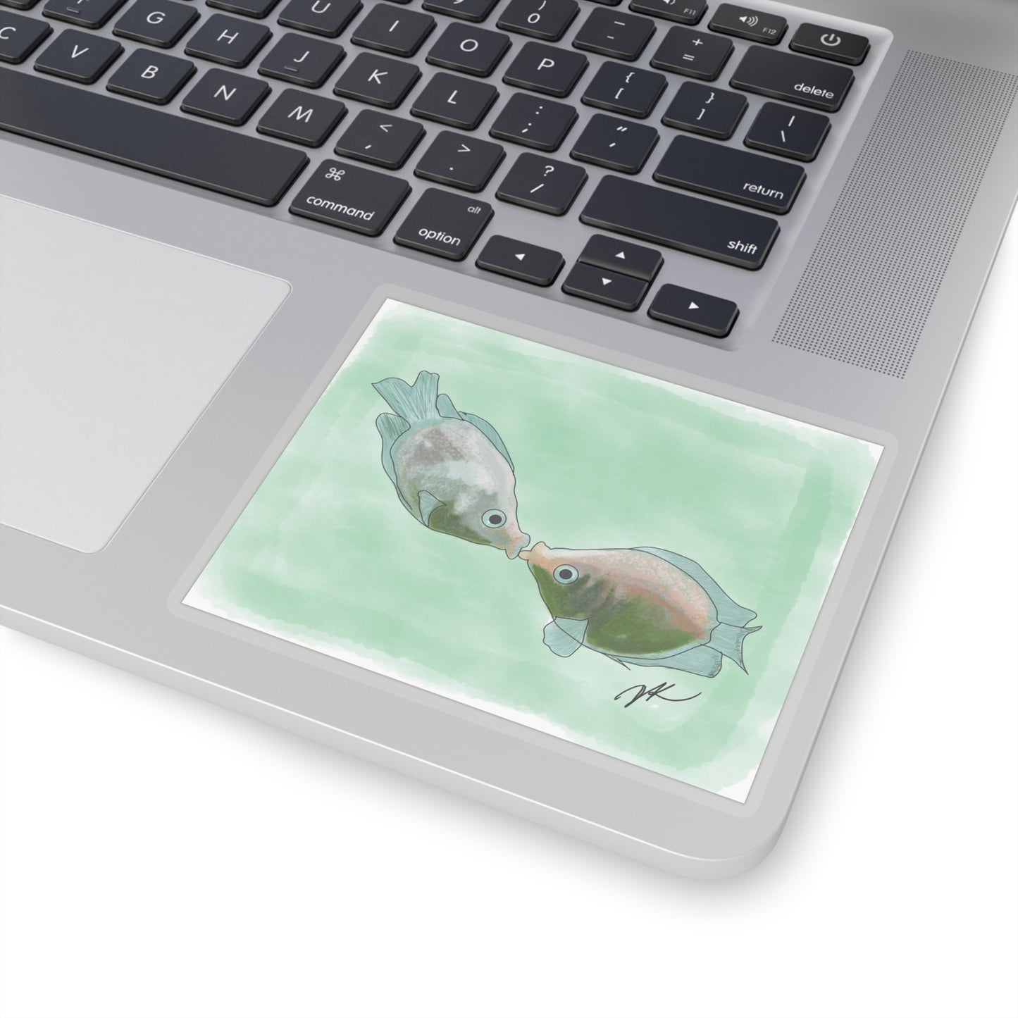 Fish Kissing - Kiss-Cut Stickers