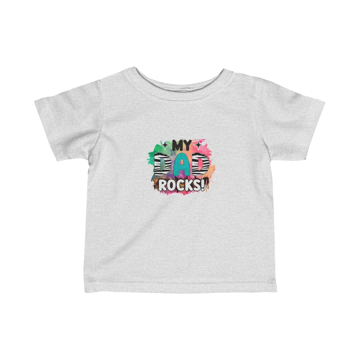 Infant Girl Dad Rocks! Fine Jersey Tee