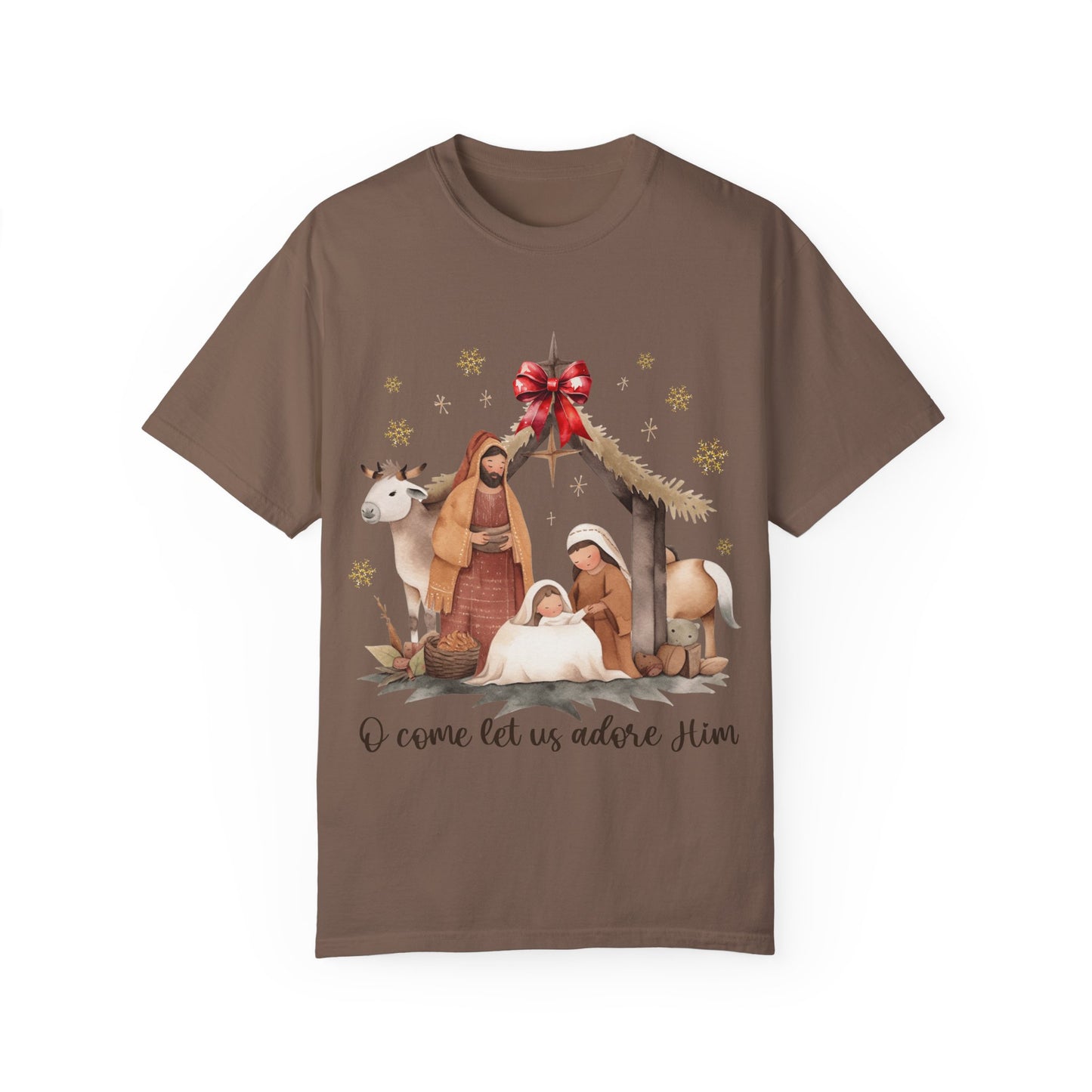 Oh come let us adore Him Garment-Dyed T-shirt