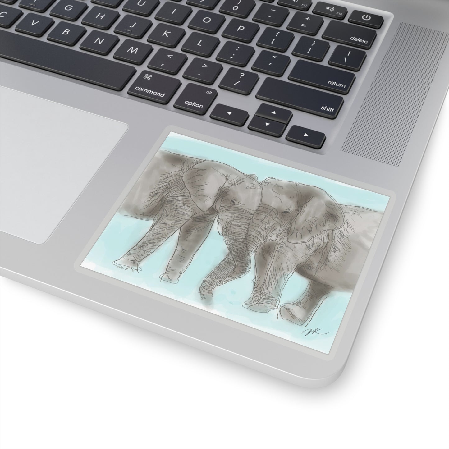 Elephant Kissing - Kiss-Cut Stickers