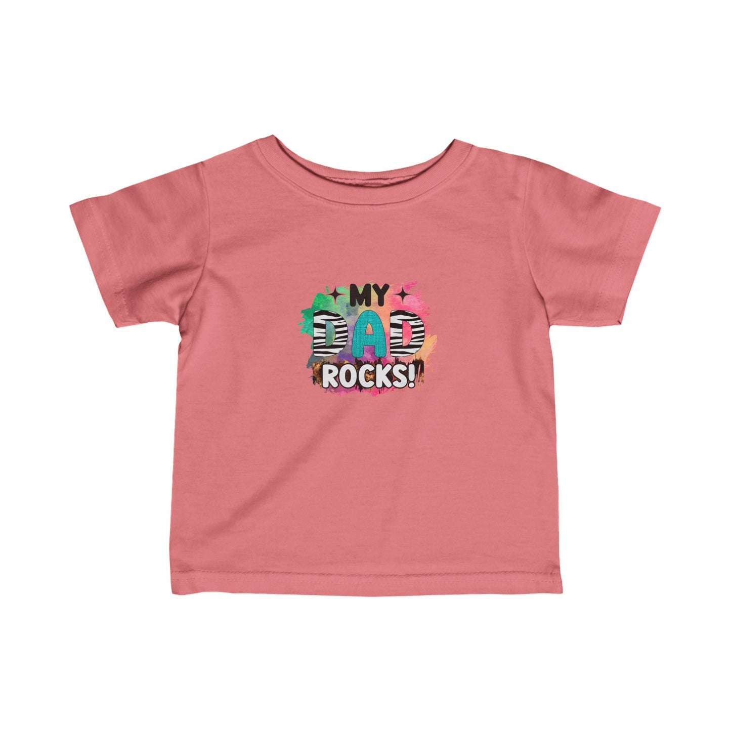 Infant Girl Dad Rocks! Fine Jersey Tee