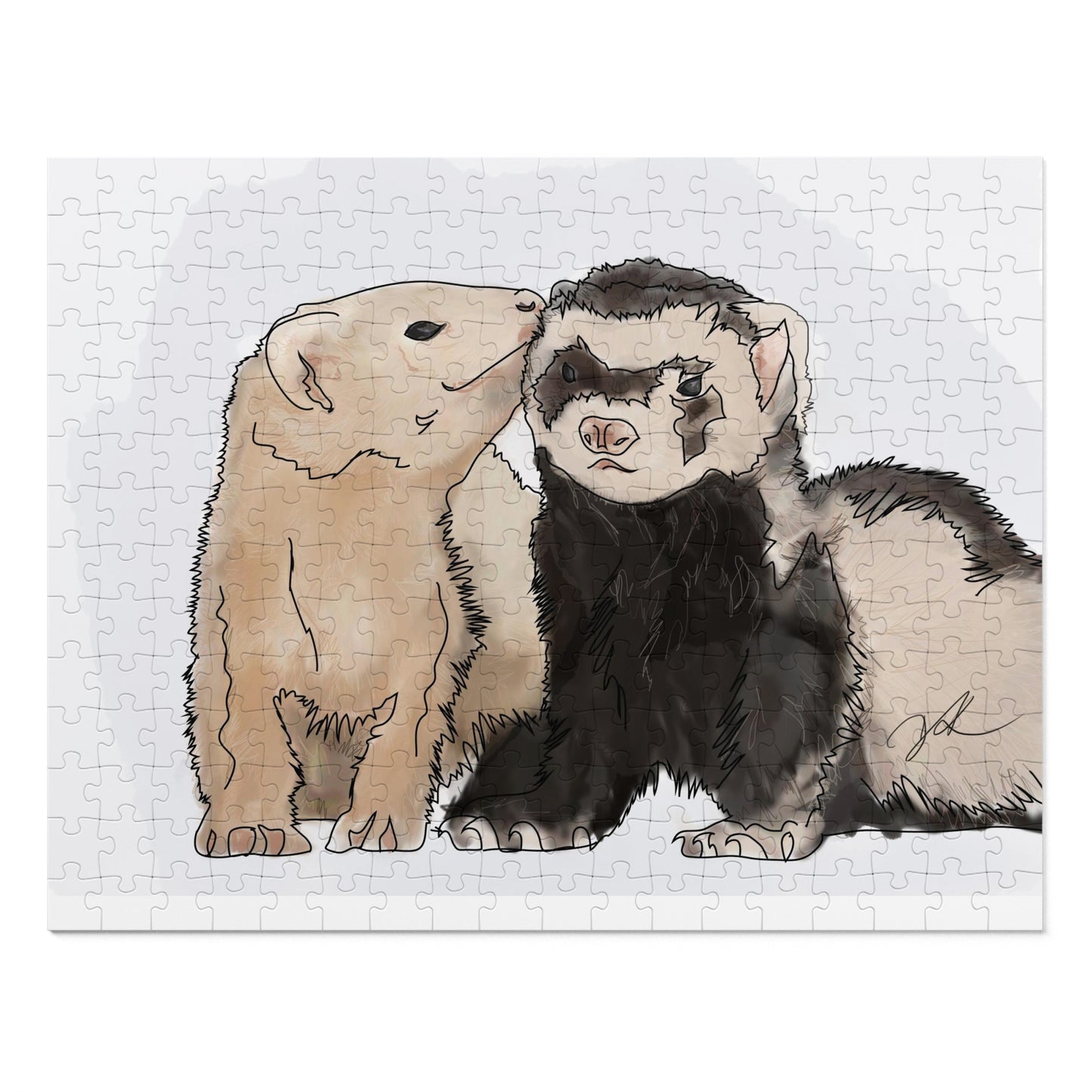 Ferret Kisses - Jigsaw Puzzle (30, 110, 252, 500,1000-Piece)