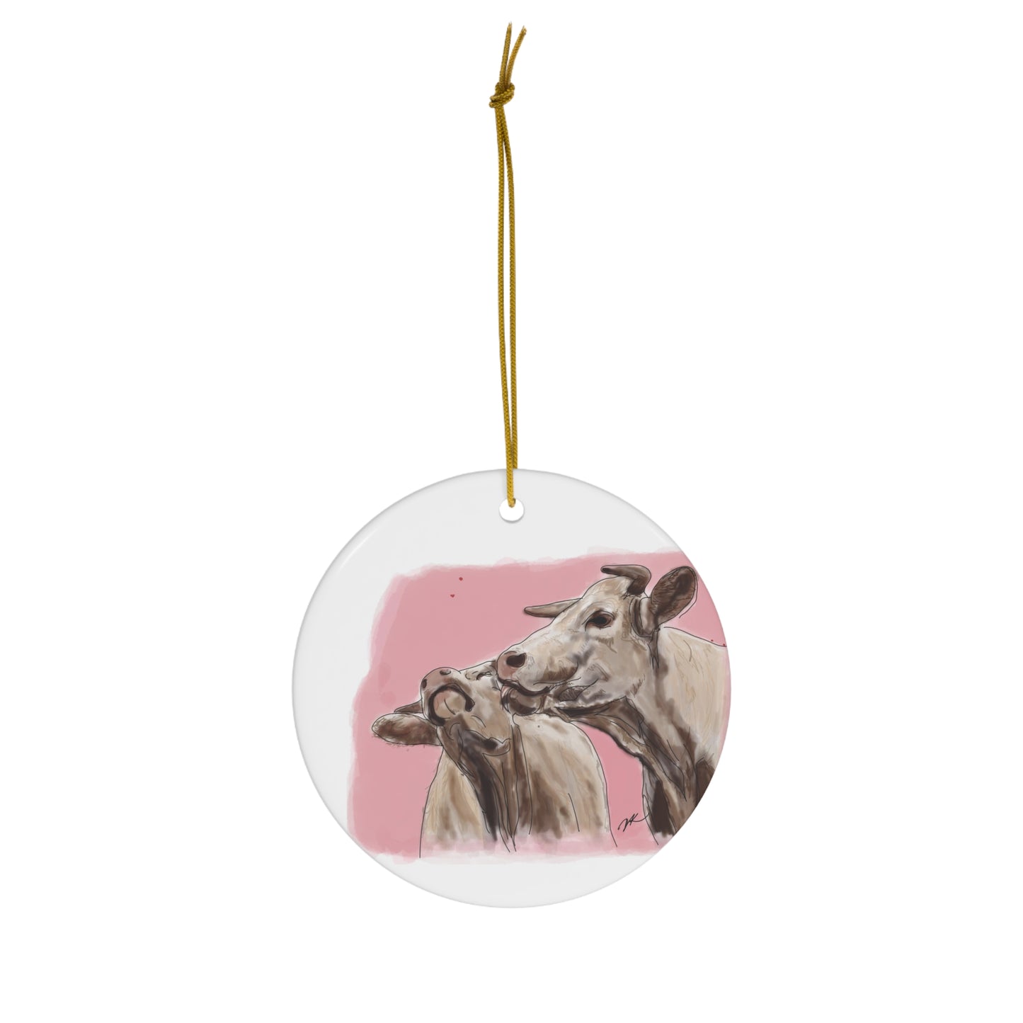 Cow Kisses - Ceramic Ornament, 1-Pack