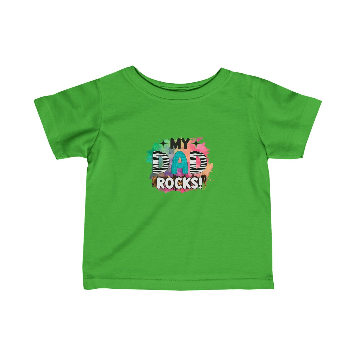 Infant Girl Dad Rocks! Fine Jersey Tee