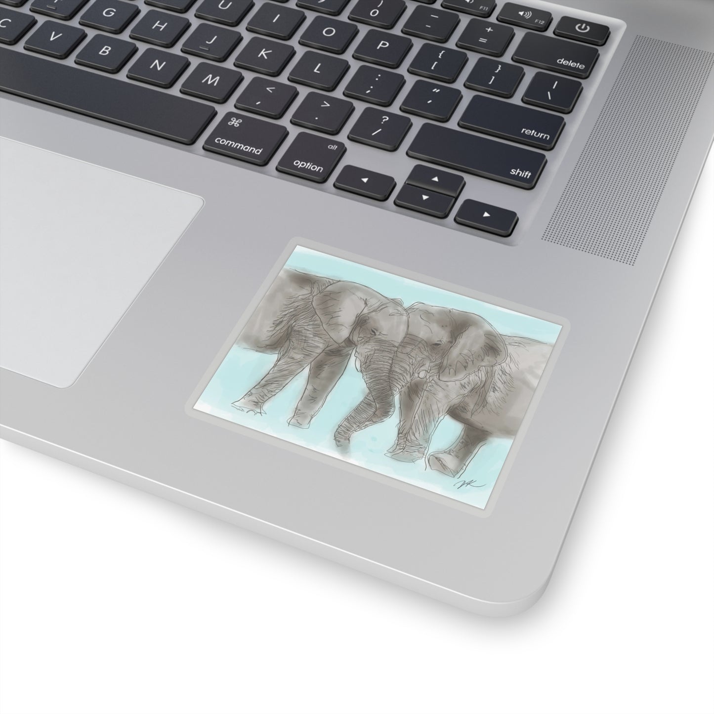 Elephant Kissing - Kiss-Cut Stickers