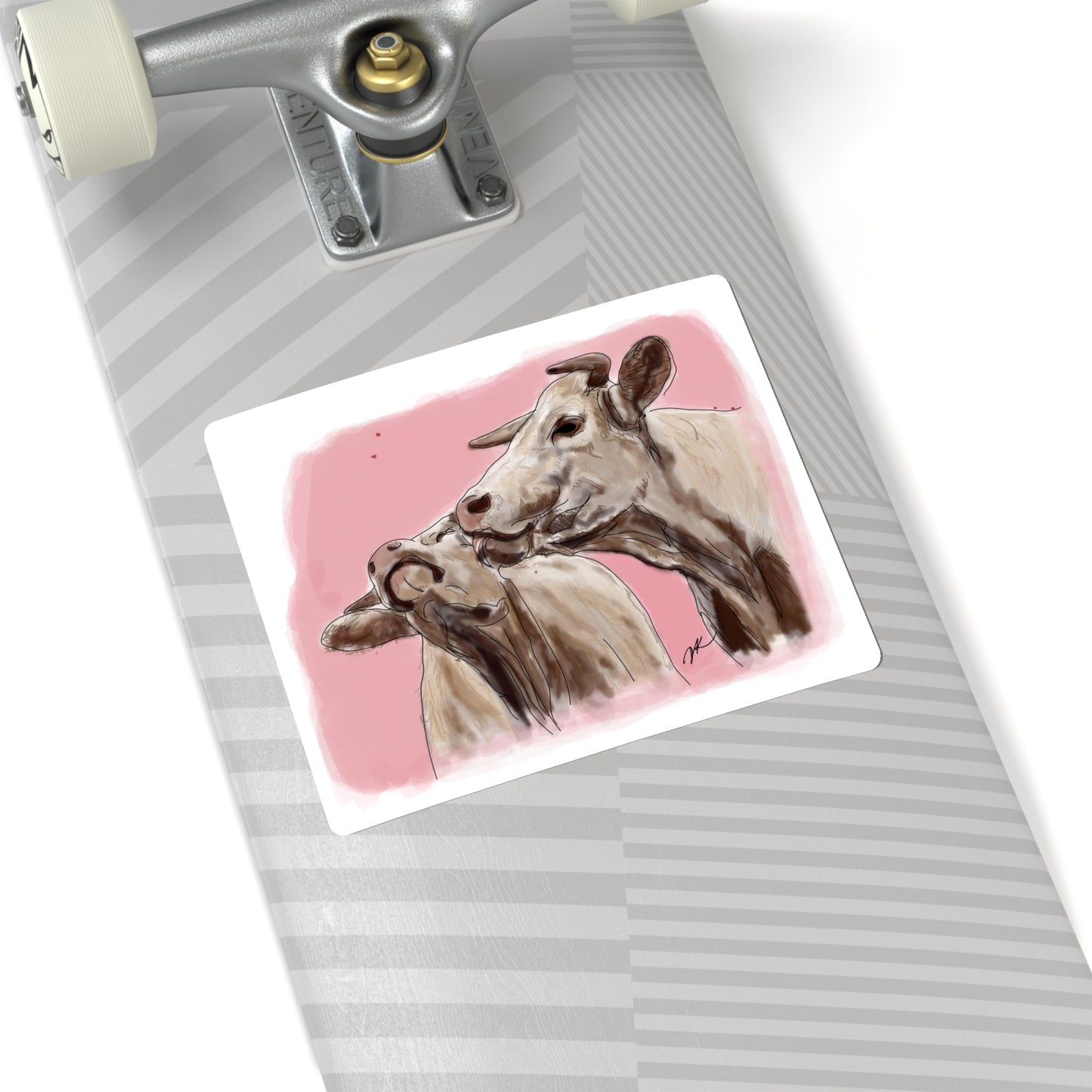 Cows Kissing - Kiss-Cut Stickers