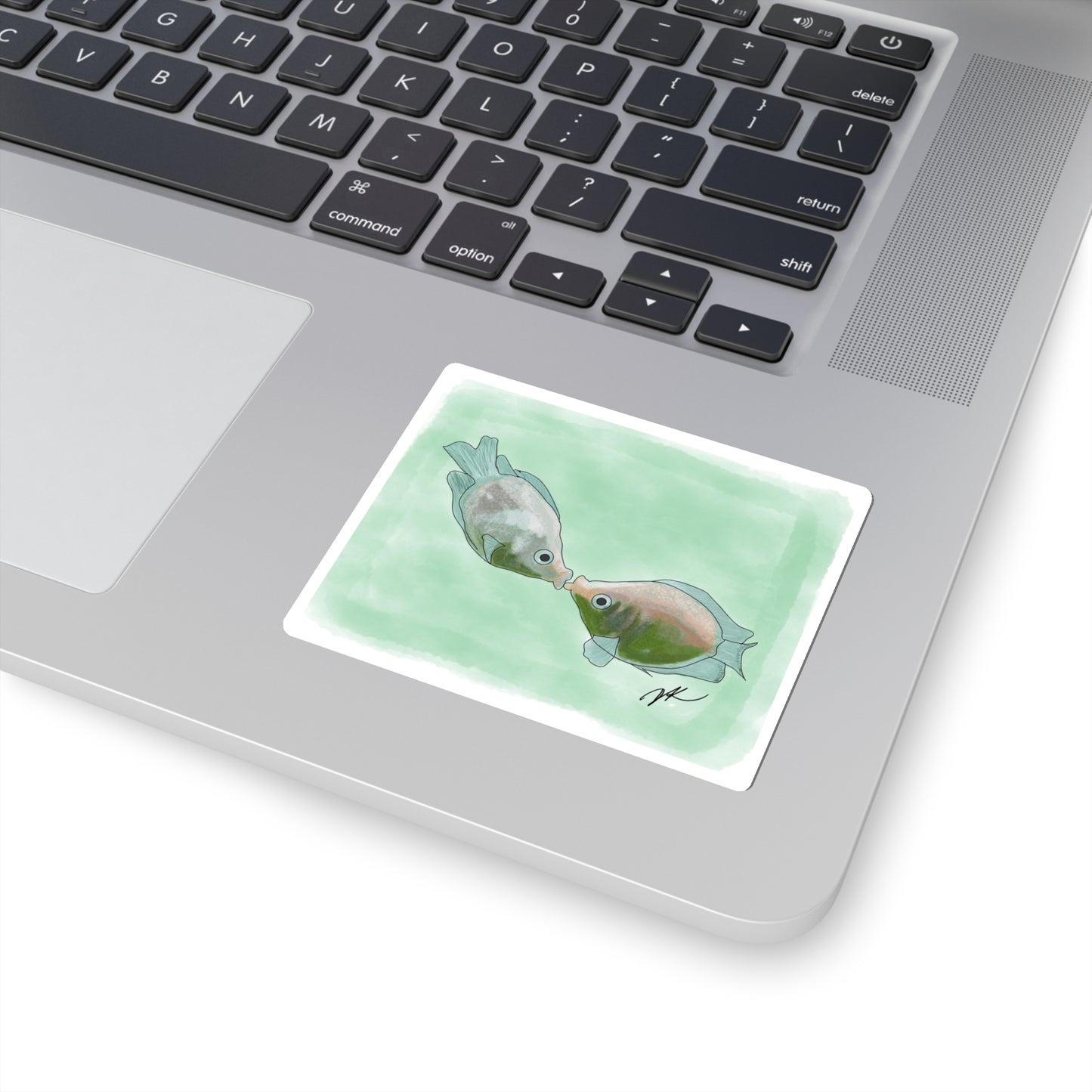 Fish Kissing - Kiss-Cut Stickers