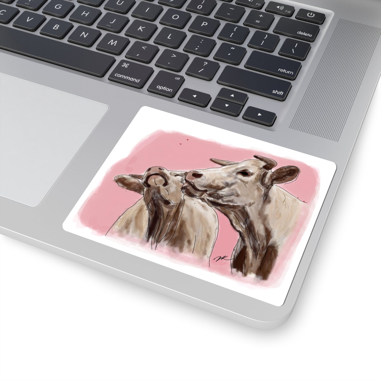 Cows Kissing - Kiss-Cut Stickers