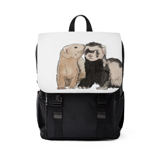 Ferret Kisses - Unisex Casual Shoulder Backpack