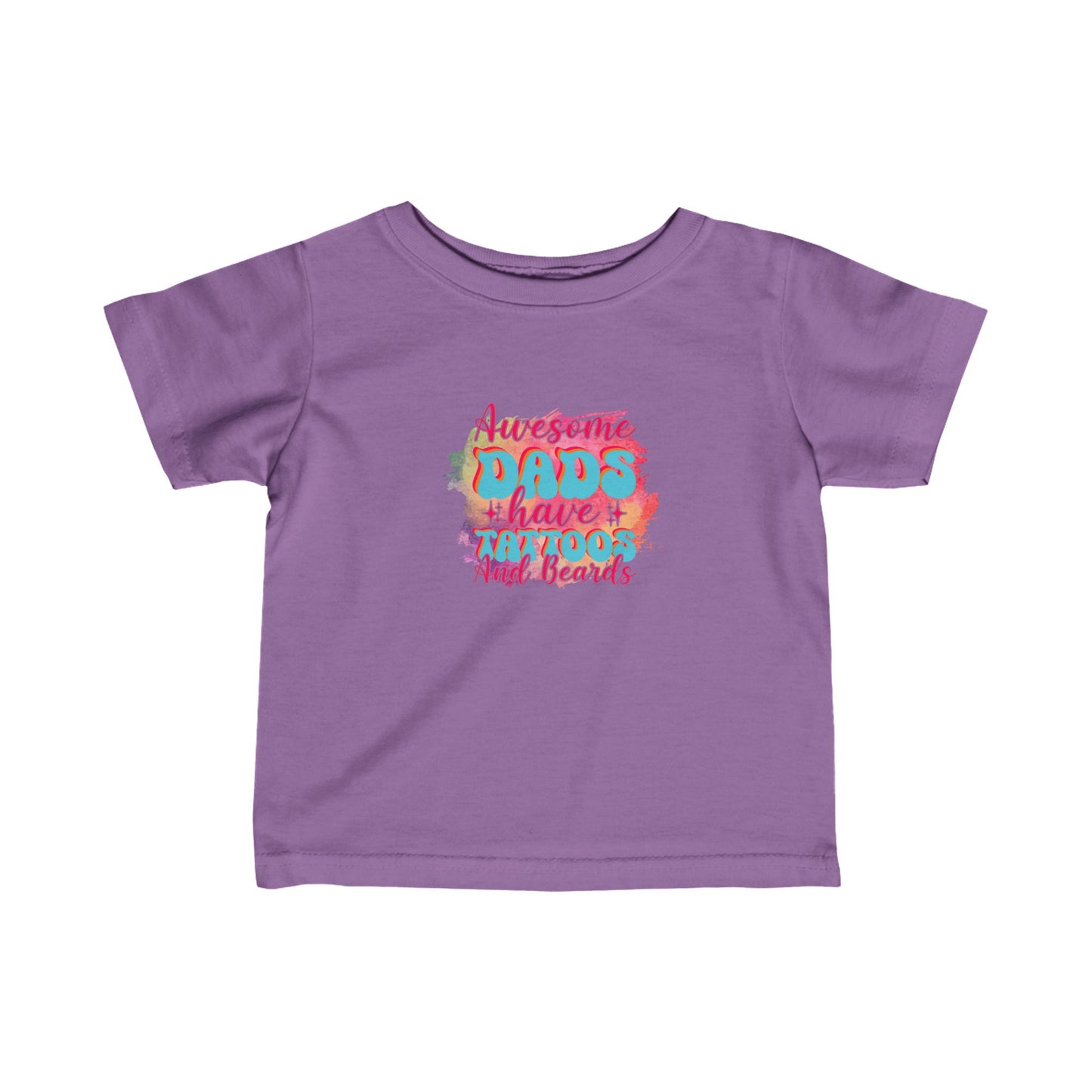 Infant Girl Tattoo and Beard Dads Fine Jersey Tee