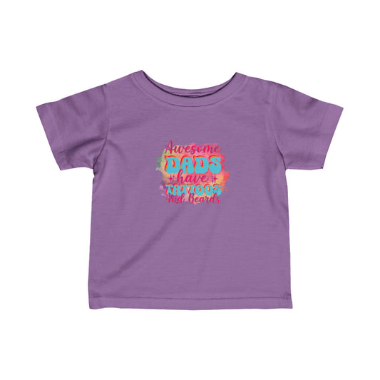Infant Girl Tattoo and Beard Dads Fine Jersey Tee