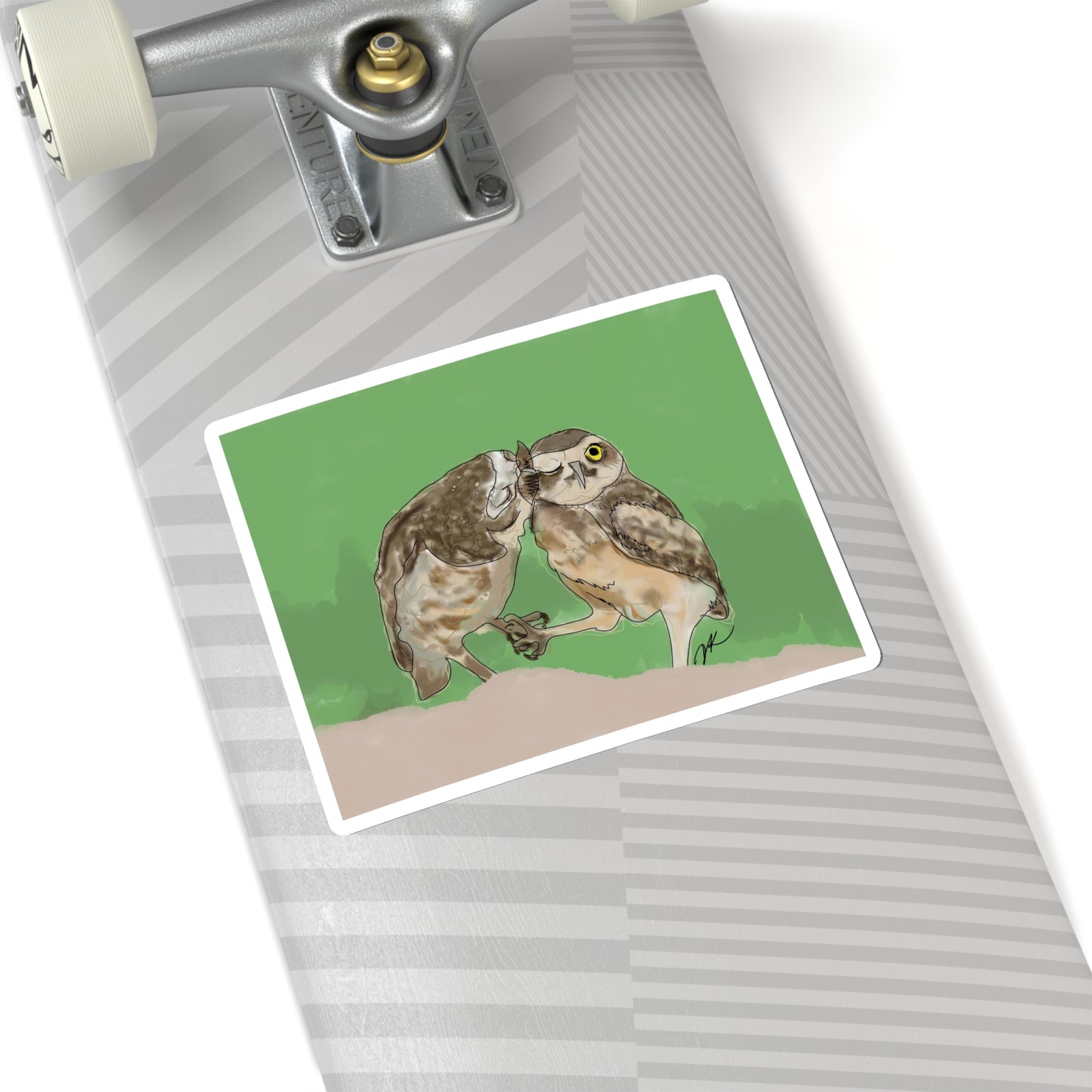 Kissing Owls - Kiss-Cut Stickers