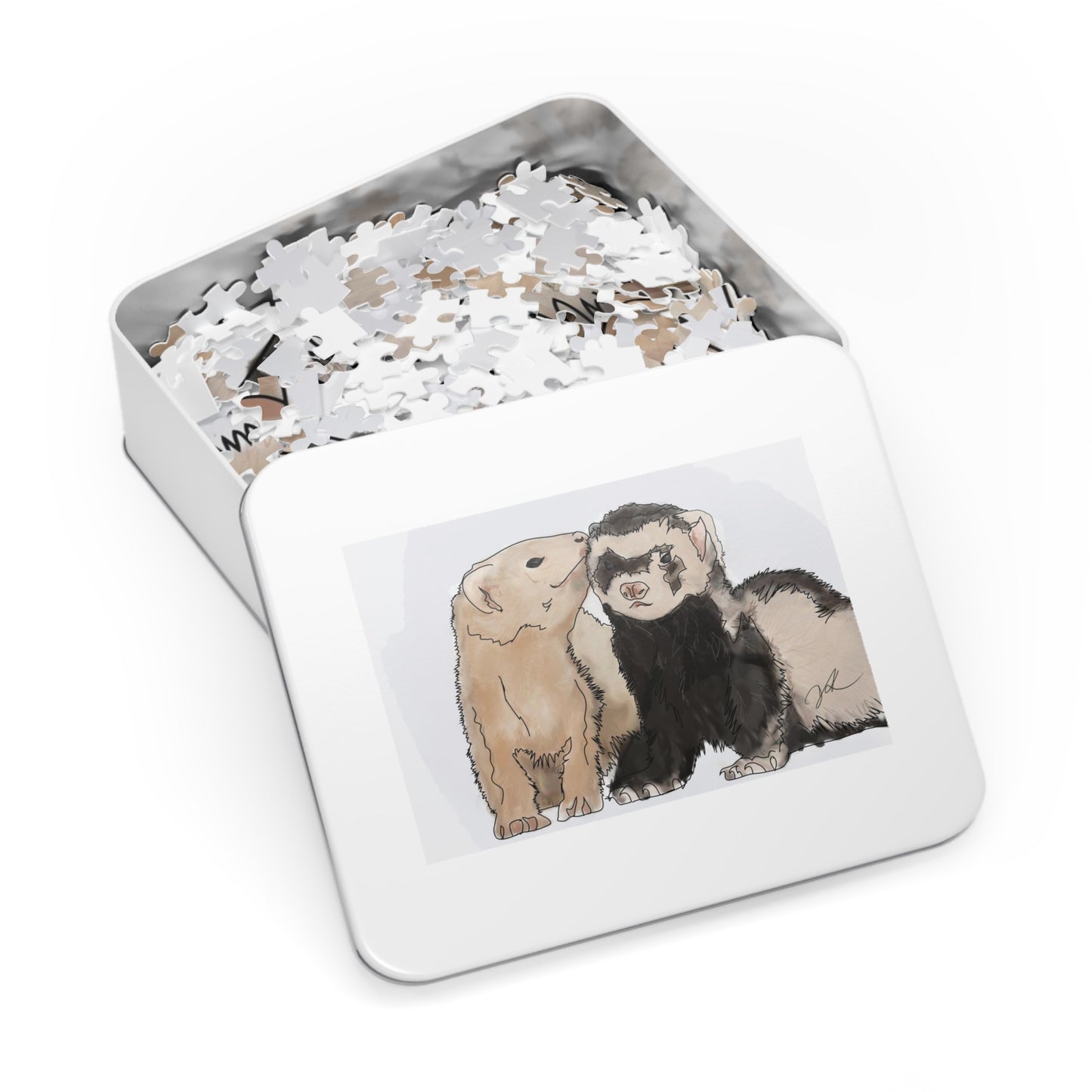 Ferret Kisses - Jigsaw Puzzle (30, 110, 252, 500,1000-Piece)