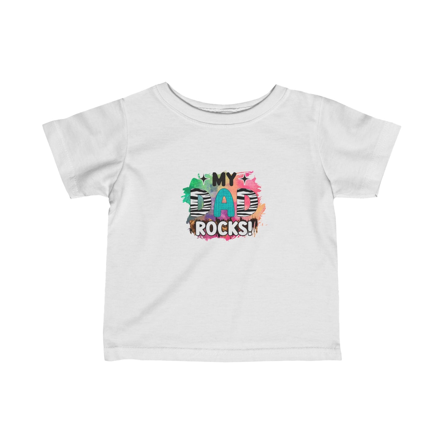 Infant Girl Dad Rocks! Fine Jersey Tee