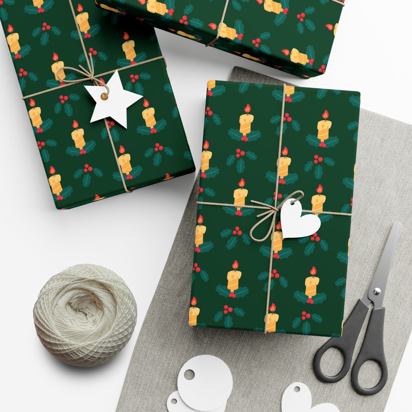Candle Gift Wrap Papers