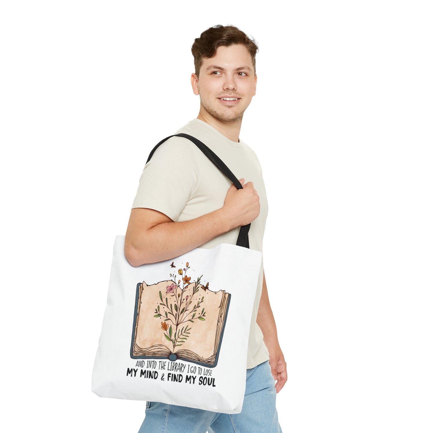 Into the Library Tote Bag (AOP)